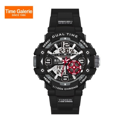 BUM Men BUMWB98002 Sports Black Strap Watch